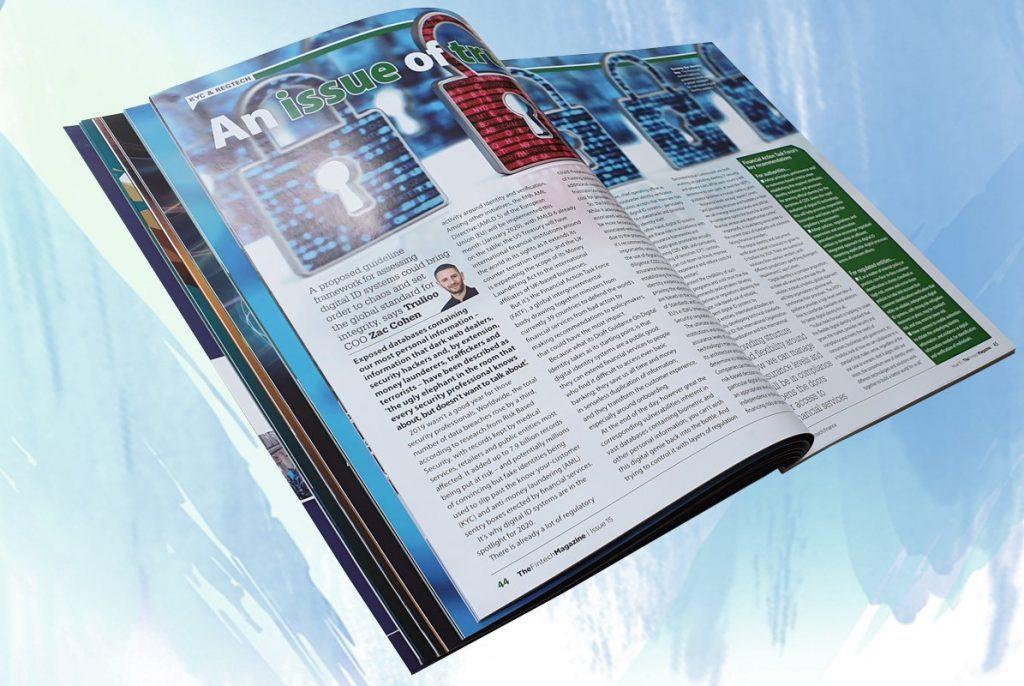 Exclusive: An issue of trust' - Zac Cohen , Trulioo in "The Fintech Magazine"