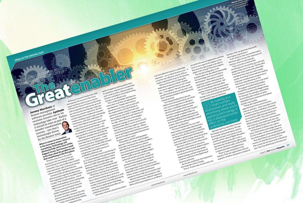 Exclusive: 'The Great Enabler' - Jeremy Marchant, Aptitude Software in "The Insurtech Magazine" | Fintech Finance|Exclusive: 'The Great Enabler' - Jeremy Marchant, Aptitude Software in "The Insurtech Magazine" | Fintech Finance|Exclusive: 'The Great Enabler' - Jeremy Marchant, Aptitude Software in "The Insurtech Magazine" | Fintech Finance