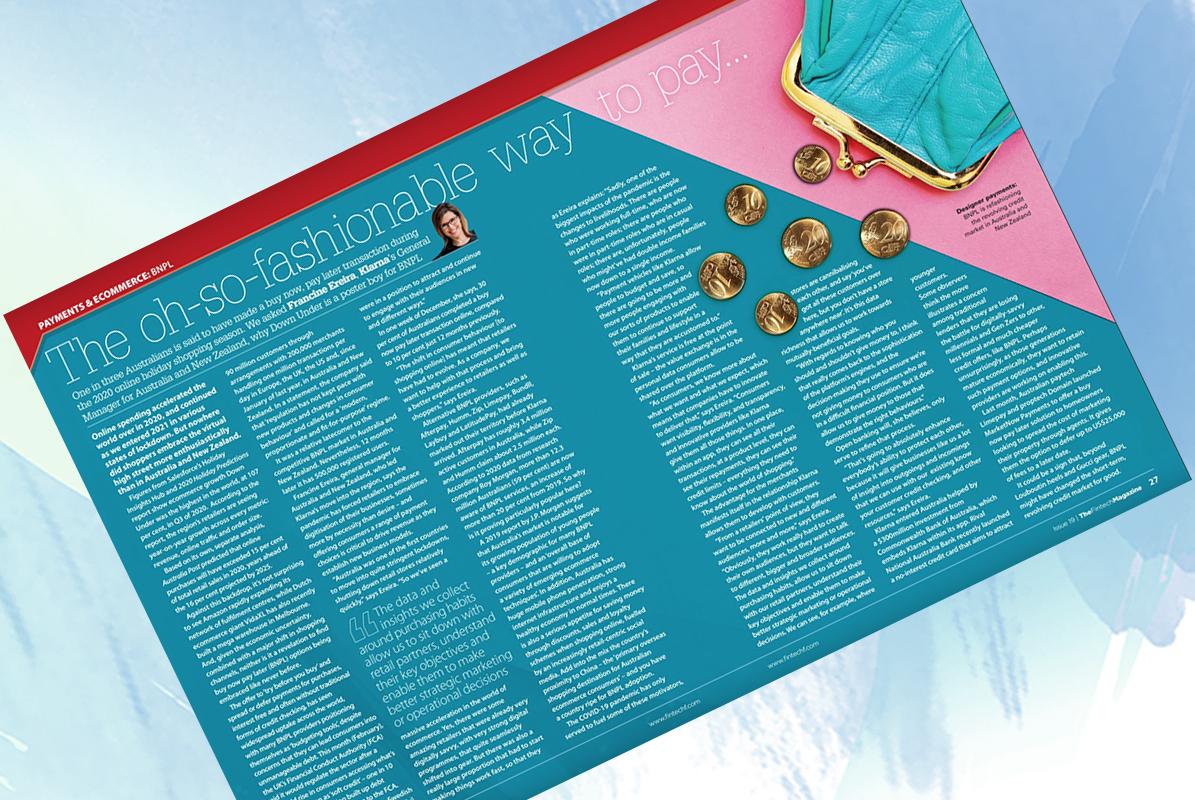 Exclusive: 'The oh-so-fashionable way to pay...' - Francine Ereira, Klarna in "The Fintech Magazine" | Fintech Finance|Exclusive: 'The oh-so-fashionable way to pay...' - Francine Ereira, Klarna in "The Fintech Magazine" | Fintech Finance|Exclusive: 'The oh-so-fashionable way to pay...' - Francine Ereira, Klarna in "The Fintech Magazine" | Fintech Finance