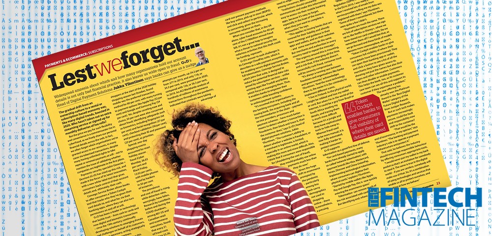 Exclusive: ‘Lestweforget’ – Jukka Yliuntinen, Giesecke+Devrient in “The Fintech Magazine”