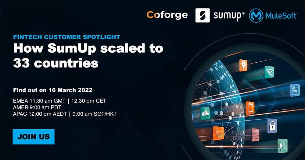 Announcement: Coforge and MuleSoft announce new webinar with SumUp